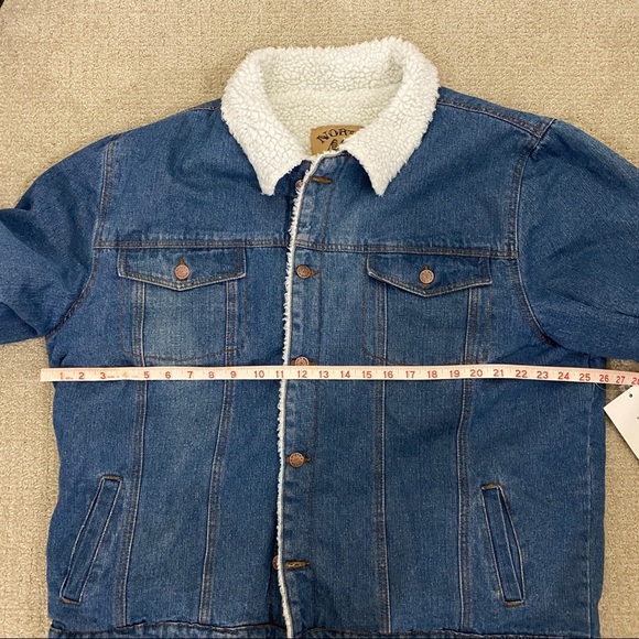 North 40 Sherpa Lined Denim Jacket Mens Size XXL - Picture 6 of 8